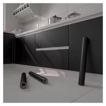 Imagem de Papel Adesivo Preto Fosco Envelopar Geladeira Fogão 3m x 70cm - BG ADE