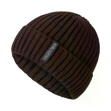 Imagem de Gorro Unissex Quente De Inverno Com Forro De Pelúcia, Gorros Casuais D