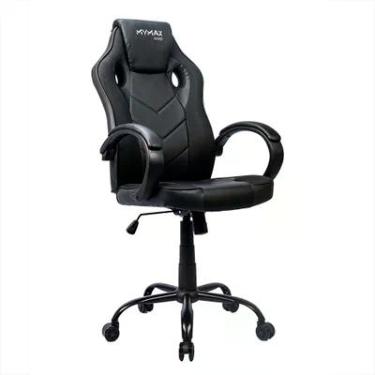 Imagem de Cadeira Gamer Mymax MX0, Peso Suportado até 120Kg, Giratória, Preto - mgch-mx0/bk