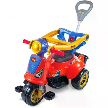 Imagem de Triciclo Avespa Spider com Função Passear e Pedalar e Caixa Infantil Maral
