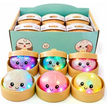 Imagem de Squishy com led taba Bolinho Pãozinho Chines Nikuman Dumpling Cor boaz