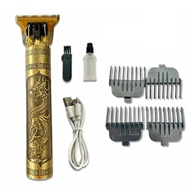 Imagem de Maquina Corte Cabelo Acabamento Barba Desenho Dragão Sem Fio Vintage Original Exclusivo Vide Store