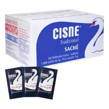 Imagem de Caixa de Sache de sal Cisne 1000 unidades