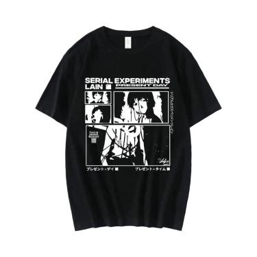 Imagem de Camiseta Gráfica Unissex Do Anime Serial Experiments Lain, Iwakura Man