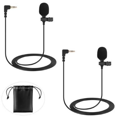 Imagem de Kit com 2 Microfones Lavalier 3,5 mm para DJI Mic 2 e RØDE GO II