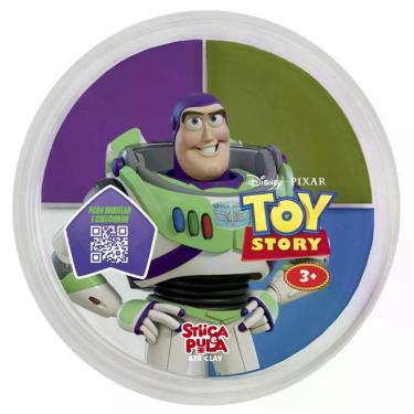 Imagem de Massinha Infantil Stica e Pula Air Clay Toy Story Woody 20G Que Estica Pula e Modela Doce Brinquedo