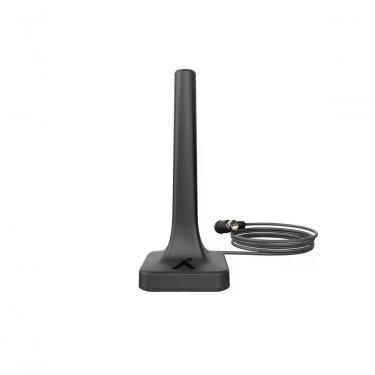 Imagem de Antena Digital Aquário DTV-200 para HDTV VHF UHF FM 4K com Cabo 2,5m Conector F Macho Angular Preto