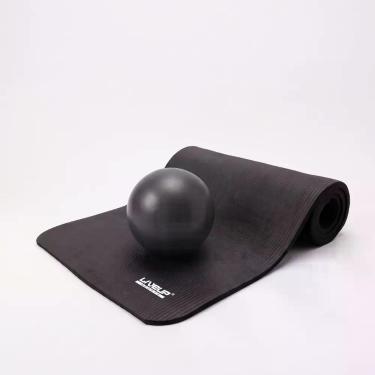 Imagem de Kit Overball 25cm Mini Bola Inflável Colchonete Mat Preto Liveup - Par