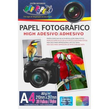 Imagem de Papel Fotografico INKJET A4 HIGH GLOSSY Ades.brilho 80G PCT.C/20 - OFF