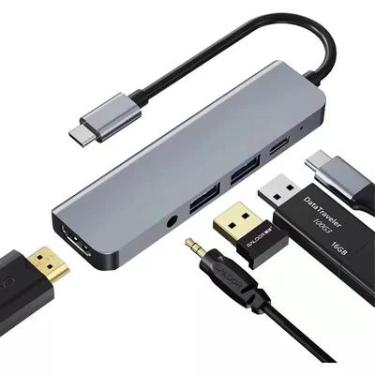 Imagem de Hub Usb C Com Usb 3.0 HDMI 4k Pd E Audio Tomate Mtv-615