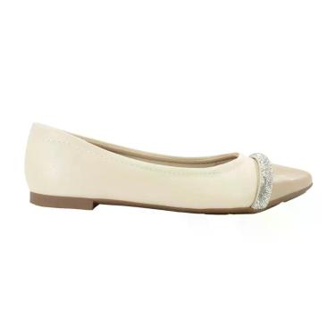 Imagem de Sapatilha Feminina Modare Bico Fino Branco Off Cristal, Bc, Branco, Br