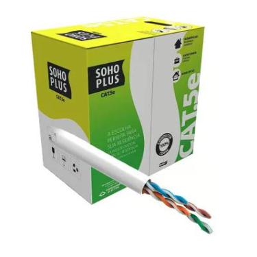Imagem de Cabo De Rede Furukawa Sohoplus, Cat5, Branco, 24awg, 305 Metros, Cmx