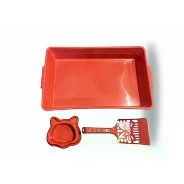 Imagem de Kit Higiênico para Gatos 3 em 1 - - Sem Marca, Vermelho
