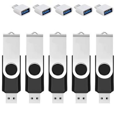 Imagem de Pen Drive Bliksem 32GB Kit com 5 Unidades USB 2.0 Tipo-C com Estojo