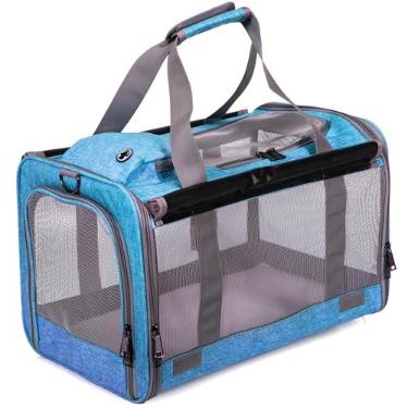Imagem de Bolsa Transporte Pet Grande Viagem Avião MADOG Wind (Azul)