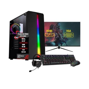 Imagem de Pc Gamer Completo Intel Core I5 10 Rtx 2060 16Gb Ssd 500Gb - Tech Fusi