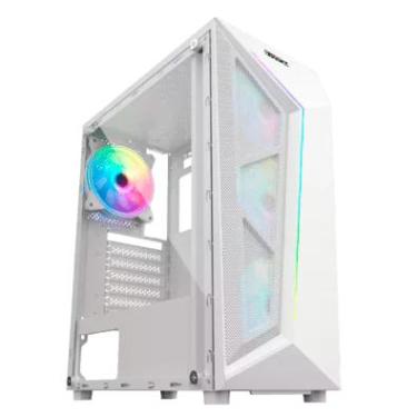 Imagem de Gabinete Hayom Gamer Gb1733, Branco, 4 Fans RGB, Vidro Lateral