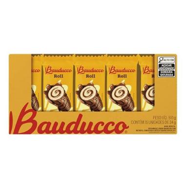 Imagem de Display Bauducco Bolinho Roll Chocolate 34g - 15 unidades