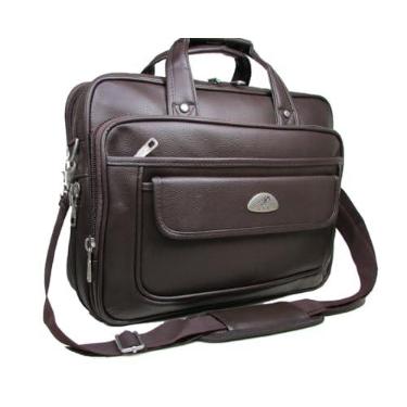 Imagem de Bolsa Pasta Notebook Laptop Executiva Social Professor Médico Representante Masculina (Marrom)