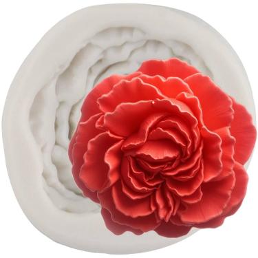 Imagem de Molde de Silicone para Argila TAOXIBEI Flor de Peônia 4 cm