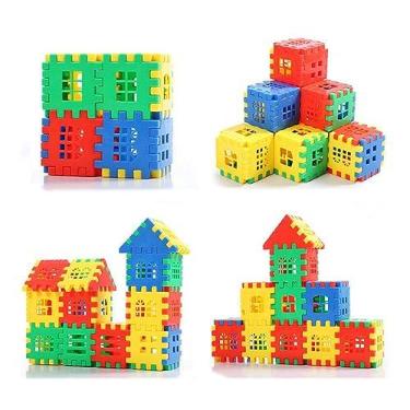 Imagem de Genérico Brinquedo De Montar Blocos Infantil Coloridos Casa Castelo