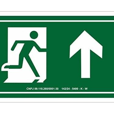 Imagem de Placa S3 Rota Fuga Com Seta Para Cima Fotoluminescente TAMANHO:15X25CM