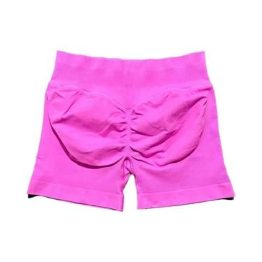 Imagem de Shorts De Yoga E Corrida Femininos De Cintura Alta Sem Costura, Elásti
