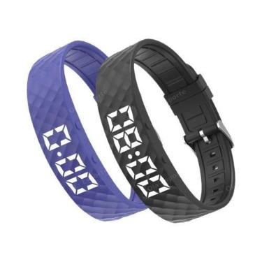 Imagem de Pulseira Inteligente LED À Prova d'Água, Digital, Com Pedômetro E Alar