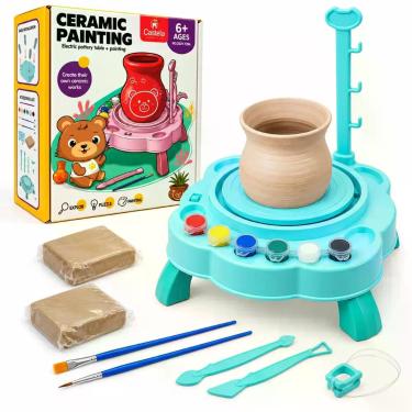 Imagem de Brinquedo Máquina de Modelar Cerâmica e Pintura Artesanato Infantil Ki