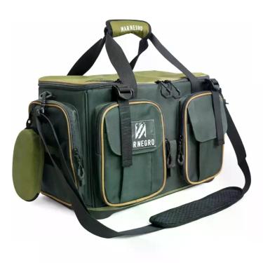 Imagem de Bolsa Mar Negro Anglers 20318 4 Estojos 37x24x28cm Pesca Nylon Reforça