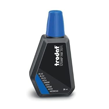 Imagem de Trodat Refil de tinta de carimbo padrão – Tinta à base de água, resistente ao desbotamento para impressões claras – Frasco feito de forma sustentável com indicador de nível – Adequado para carimbos