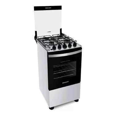 Imagem de Fogão 4 Bocas Acendimento Automático Clean Bfo4nbb Brastemp, Branco, B