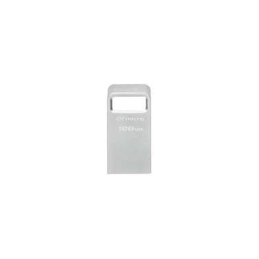 Imagem de Pen Drive 128GB Kingston DataTraveler Micro, USB 3.2 Gen 1, Leitura de 200MB/s, Metal - DTMC3G2/128GB