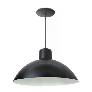 Imagem de Kit 12 Luminária Pendente Chinesa 33cm Interior Branco Brilho Com Fiaç