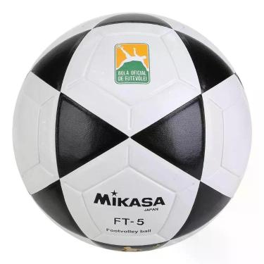 Imagem de Bola De Futevôlei Mikasa FT-5, Preto, Branco