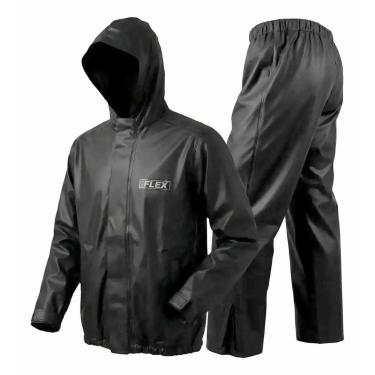 Imagem de Capa De Chuva Moto Delta Flex PVC Impermeável Com Capuz Conjunto Jaque