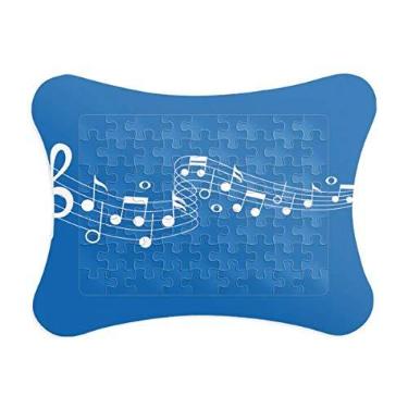 Imagem de Moldura de quebra-cabeça Blue Movg Music 5-le Staff Jogo de cartas Casa
