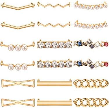 Imagem de Waydress 18 peças de pingentes de cadarço para tênis, cadarços, joias, decorações, clipes, pérolas falsas, strass, berloques de sapato para tênis, sapatos casuais, mulheres, Natal