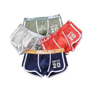 Imagem de Cuecas Boxer De Algodão Masculinas Em Pacote De 1/3/4, Lingerie Sexy E