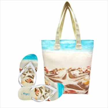 Imagem de Bolsa Feminina Chinelo Conchas na Areia Magicc Bolsas BCH200, 33/34