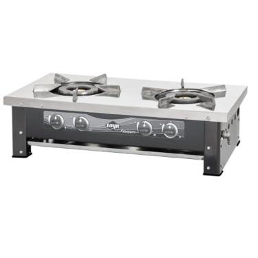 Imagem de Fogão À Gás De Mesa Titanyum Inox 02 Bocas Industrial