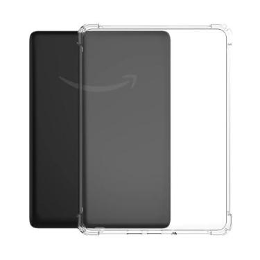 Imagem de Capa para Kindle Paperwhite 12ª geração lançada em 2024 silicone TPU transparente airbag para Kindle 11th KPW 1 2 3 4 12.7 cm (transparente, Kindle 12th 15.2 cm)