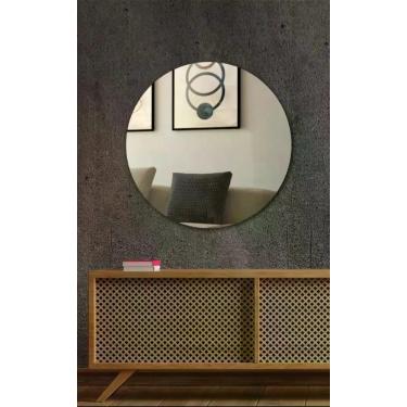 Imagem de Espelho Redondo 90cm Lapidado Sem Moldura com Pendurador - LYO DECORAÇ