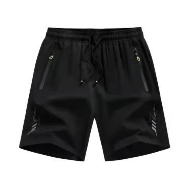 Imagem de Shorts Masculinos Pretos De Secagem Rápida E Respiráveis Para Academia