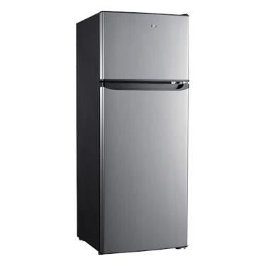 Imagem de Geladeira Refrigerador HQ Defrost 230 Litros Preto/Inox HQ-230RDF 220V
