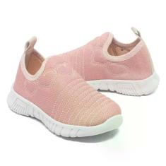 Tenis Calce Facil Feminino Menina Casual - Anabe Calçados, Nude, 30