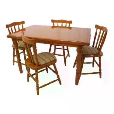 Imagem de Mesa De Jantar 103LB E 04 Cadeiras 155LB Mel Brilho Piratini - Piratin