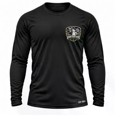 Imagem de Camisa Uv +50 Santos Torcedor Santástico cor:PretoTamanho:G4, Preto, G