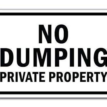 Imagem de Placa de propriedade privada sem despejar 30 x 45 cm Placas de alumínio de calibre pesado