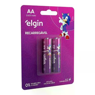 Imagem de Pilha Recarregável AA Elgin 1,2V 2500MAH 2 Unidades